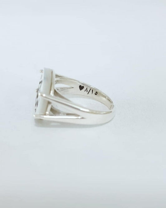 خاتم ملكي رجالي صدفي