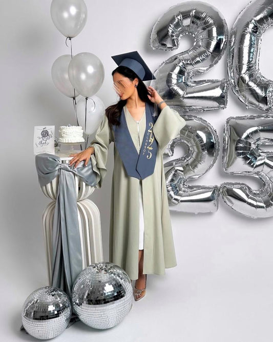 طقم عباية تخرج تفاحي 2026